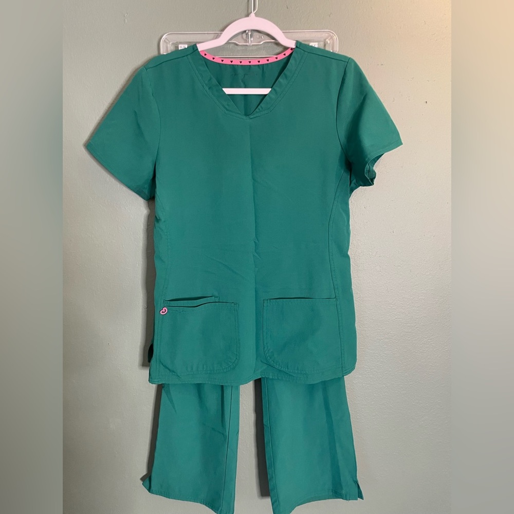 scrub top and bottoms